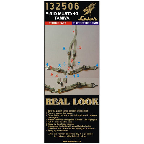 HGW 132506 1/32 P-51D マスタング シートベルト pre-cut (laser) | タミヤ他用