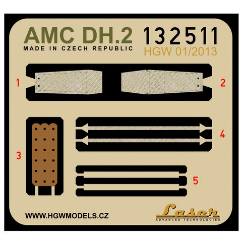 HGW 132511 1/32 AMC DH.2 シートベルト pre-cut (laser) | ウイングナットウイングス用