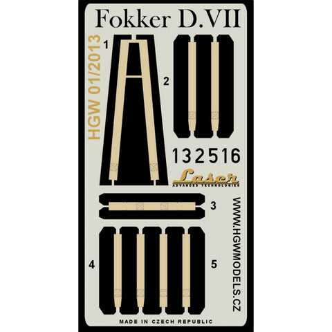 HGW 132516 1/32 フォッカー D.VII シートベルト pre-cut (laser) | ウイングナットウイングス用