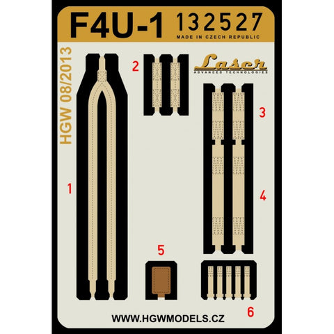 HGW 132527 1/32 F4U-1 コルセア シートベルト pre-cut (laser) | タミヤ用