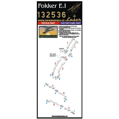 HGW 132536 1/32 フォッカー E.I シートベルト pre-cut (laser) | ウイングナットウイングス用
