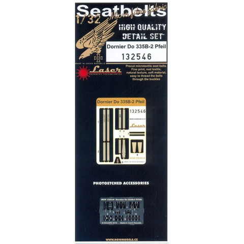 HGW 132546 1/32 ドルニエ Do 335B-2 プファイル シートベルト pre-cut (laser) | HKモデル用