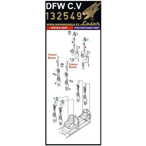 HGW 132549 1/32 DFW C.V シートベルト pre-cut (laser) | ウイングナットウイングス用