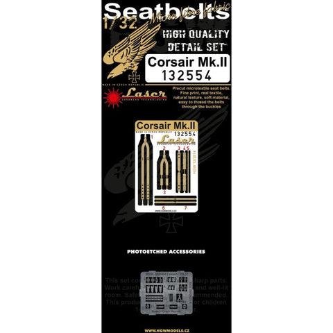 HGW 132554 1/32 コルセア Mk.II シートベルト pre-cut (laser)