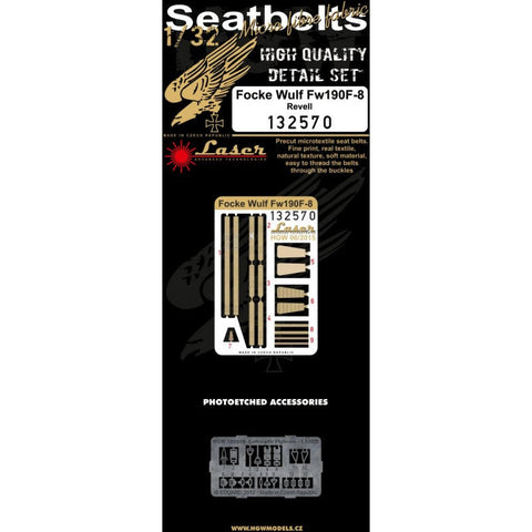HGW 132570 1/32 フォッケウルフ Fw 190F-8 シートベルト pre-cut (laser) | レベル用