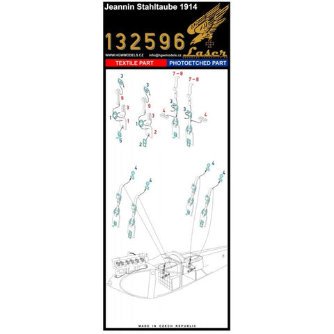 HGW 132596 1/32 ジャンニン・シュタルタウベ シートベルト pre-cut (laser)