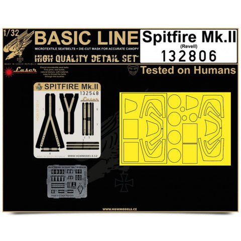 HGW 132806 1/32 スピットファイア Mk.II シートベルト BASIC LINE: seatbelts + masks | レベル用