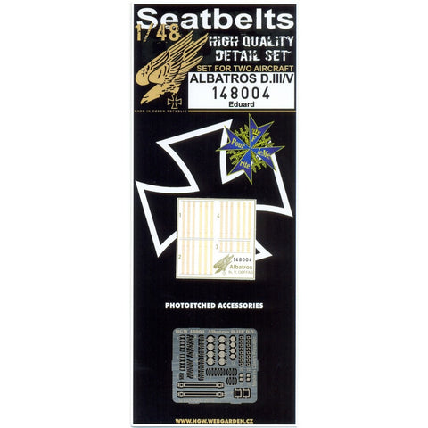 HGW 148004 1/48 アルバトロス D.III / D.V シートベルト ２セット | inc. additional PE details | エデュアルド用