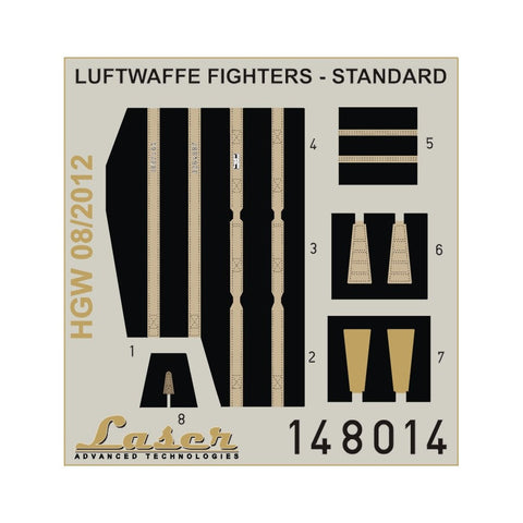 HGW 148014 1/48 ルフトヴァッフェ戦闘機用 - 初期型 シートベルト pre-cut (laser) | WWII時