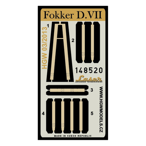 HGW 148520 1/48 フォッカー D.VII シートベルト pre-cut (laser) | エデュアルド用