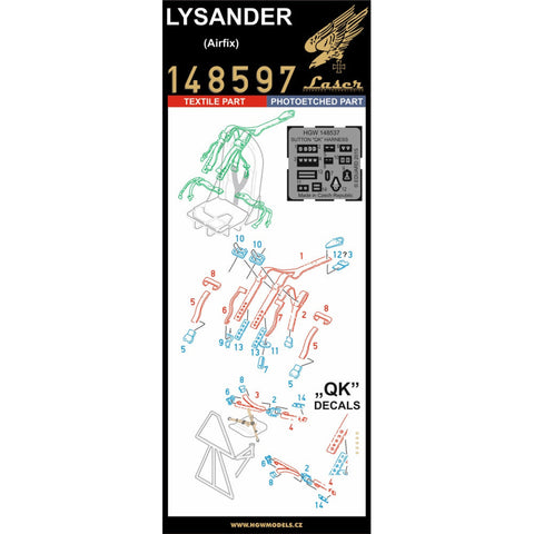 HGW 148597 1/48 ライサンダー シートベルト pre-cut (laser) | エアフィックス用
