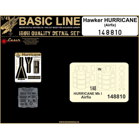 HGW 148810 1/48 ホーカーハリケーン シートベルト BASIC LINE: seatbelts + masks | エアフィックス用