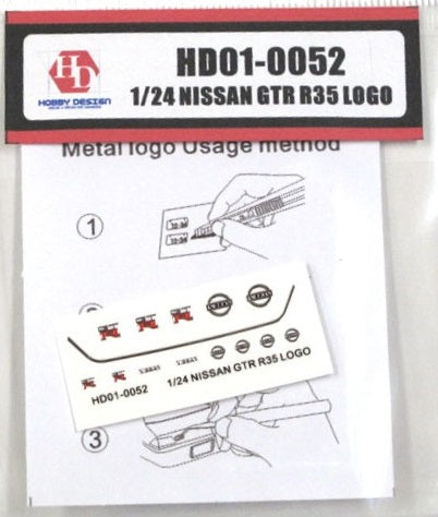 ホビーデザイン HD01-0052 1/24 日産 GTR R35 メタルロゴ