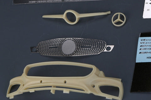 ホビーデザイン HD02-0354 1/24 メルセデスベンツ AMG GT ディティールアップセット (レベル07028用) （エッチングパーツ+レジン+メタルロゴ）