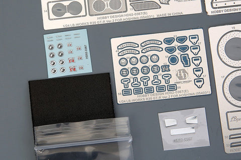 ホビーデザイン HD02-0367 1/24 LB-Works R35 GT-R Ver.2 (アオシマ054031用) （エッチングパーツ+レジン+メタルパーツ+メタルロゴ）