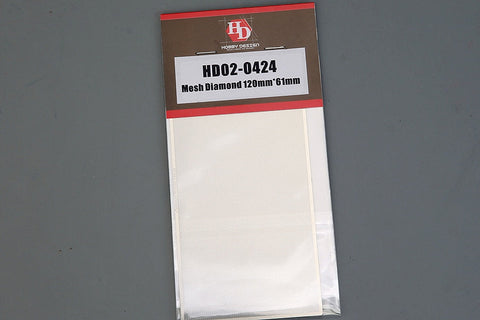 ホビーデザイン HD02-0424 エッチング メッシュ ダイヤモンド 120mm*61mm