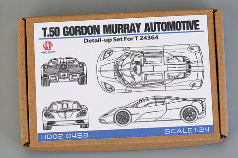 ホビーデザイン HD02-0458 1/24 T.50 ゴードン・マレー オートモーティブ ディティールアップセット(タミヤ24364用)（エッチングパーツ+メタルパーツ+レジン+Metal Logo）
