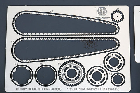 ホビーデザイン HD02-0469 1/12 ホンダ ダックス ディテールアップセット タミヤ (14142)  （PE+メタルパーツ+レジン+メタルロゴ）