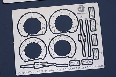 ホビーデザイン HD02-0475 1/24 ポルシェ 911 RSR(2018) ディテールアップセット (NuNu PN24040用) (エッチング+メタルパーツ+レジン)