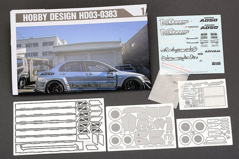 ホビーデザイン HD03-0383 1/24 Varis 三菱 EVO IX ワイドボディキット (レジン+エッチングパーツ+デカール+メタルパーツ)