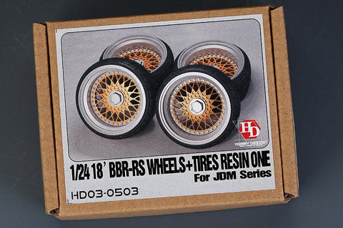 ホビーデザイン HD03-0503 1/24 18インチ BBS-RS ホイール & タイヤ For Jdm シリーズ