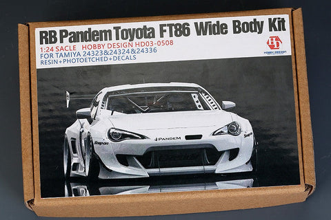 ホビーデザイン HD03-0508 1/24 ロケットバニー FT86 V3 ワイドボディキット(タミヤ用) FT86 24323&24324&24336
(レジン+エッチングパーツ+デカール+メタルパーツ)
