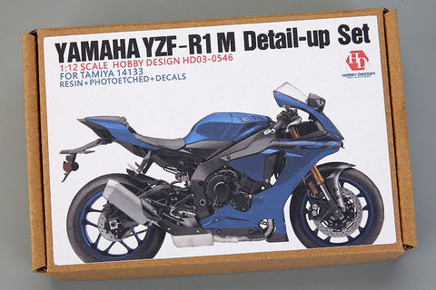 ホビーデザイン HD03-0546 1/12 ヤマハ YZF-R1 M ディティールアップセット (タミヤ用) 14133(レジン+エッチングパーツ+デカール+メタルロゴ+メタルパーツ)