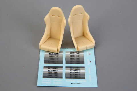 ホビーデザイン HD03-0547 1/24 スポーツシート (F) ブリッド Vios Low Max (レジン+デカール）
