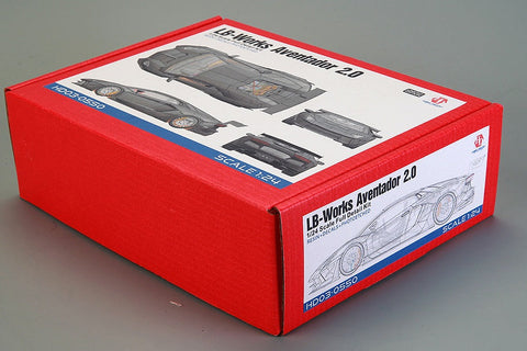 ★限定40％OFF★ホビーデザイン HD03-0550 1/24 LB-Works アヴェンタドール 2.0 フルディティールキット(レジン+エッチングパーツ+デカール+メタルホイール+メタルパーツ+メタルロゴ)