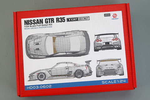 ★限定40％OFF★ホビーデザイン HD03-0602 1/24 日産 GTR R35 トップシークレット トランスキット (レジン+エッチングパーツ+デカール+メタルパーツ+メタルロゴ)