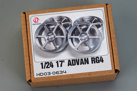 ホビーデザイン HD03-0634 1/24 17インチ アドバン RG4 ホイール (レジン+デカール)