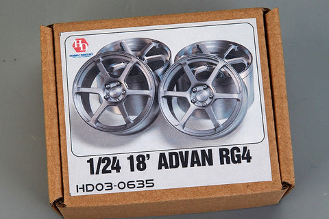 ホビーデザイン HD03-0635 1/24 18インチ アドバン RG4 ホイール (レジン+デカール)