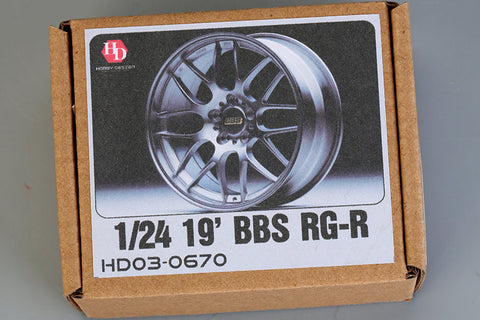 ホビーデザイン HD03-0670 1/24 19インチ BBS RG-R ホイールセット(レジン+メタル＋デカール)