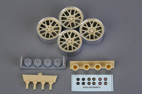 ホビーデザイン HD03-0672 1/24 19インチ BBS CH-R2 ホイールセット(レジン+メタル＋デカール)