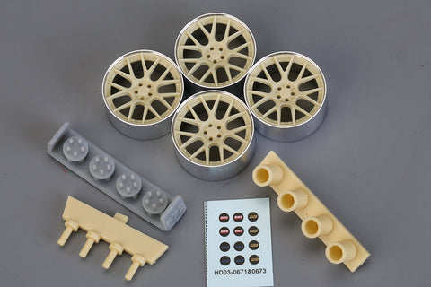 ホビーデザイン HD03-0673 1/24 18インチ BBS CH-R2 ホイールセット(レジン+メタル＋デカール)