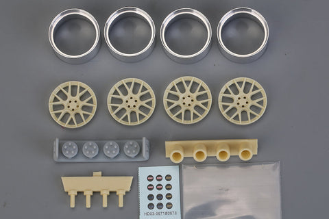 ホビーデザイン HD03-0673 1/24 18インチ BBS CH-R2 ホイールセット(レジン+メタル＋デカール)