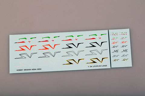 ホビーデザイン HD04-0094 1/24 LP670 SV ロゴ デカール