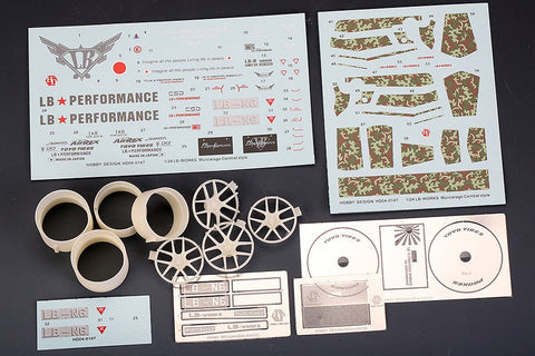 ホビーデザイン HD04-0147 1/24 LB-Works ムルシエラゴ コンバットスタイルPainting (ハセガワD03-0500用) (デカール+エッチングパーツ+レジン ホイール)