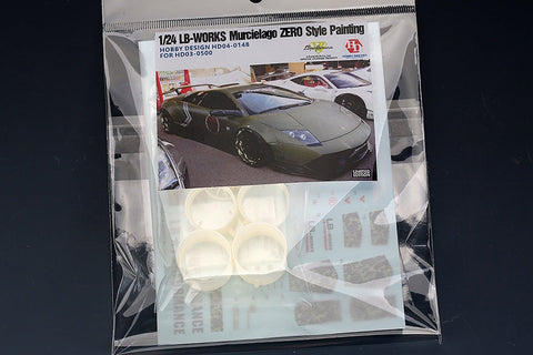 ホビーデザイン HD04-0148 1/24 LB-Works ムルシエラゴ ZERO Style Painting (ハセガワD03-0500用) (デカール+エッチングパーツ+レジン ホイール)