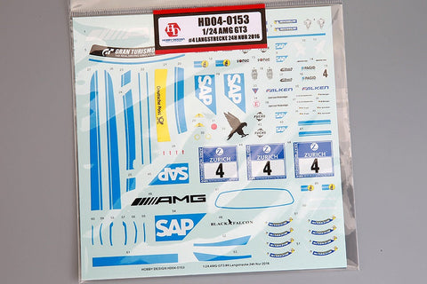ホビーデザイン HD04-0153 1/24 AMG GT3 #4 Langstrecke 24H Nur 2016 デカール