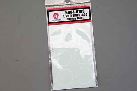 ホビーデザイン HD04-0183 1/20 F1 タイヤ ロゴ (2022年以前)