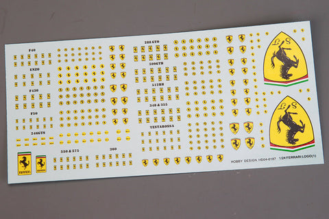 ホビーデザイン HD04-0187 1/24 フェラーリ ロゴ(A) デカール