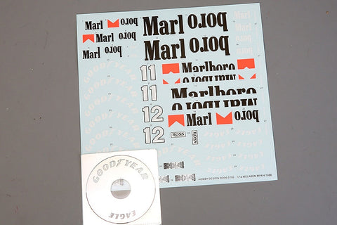 ホビーデザイン HD04-0190 1/12 マクラーレン MP4/4 1988 "Marlboro" (デカール+エッチングパーツ)