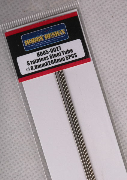 ホビーデザイン HD05-0027 ステンレススチールチューブ 0.6mm*200mm