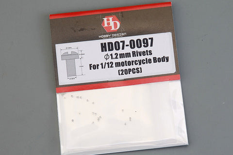 ホビーデザイン HD07-0097 1/12 バイク車体用リベット 1.2mm