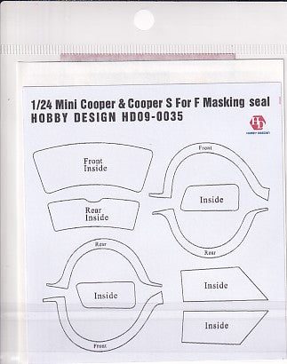 ホビーデザイン HD09-0035 1/24 ミニクーパー・クーパー S(フジミ用) マスキングシール