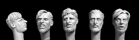 ホーネット HH36 1/35 無帽ヘッド ひげでぼさぼさ頭