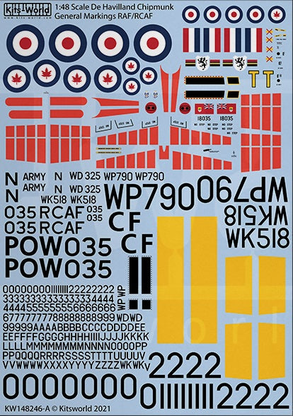 キッツワールド KW148246 1/48 デ・ハビランド・カナダ DHC-1 Chipmunk General Markings RAF/RCAF