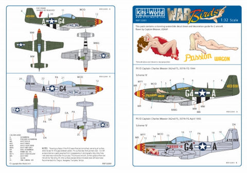 キッツワールド KW132001 1/32 P-51D 'パッションワゴン' チャールズ・E・ウィーバー大尉搭乗機