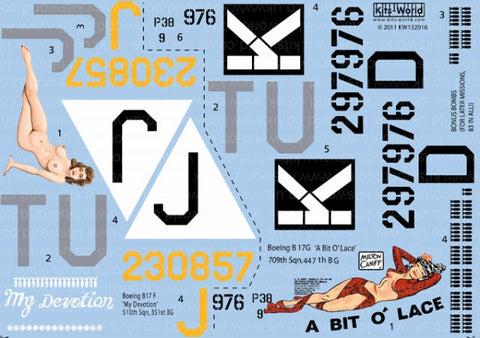 キッツワールド KW132016 1/32 B17F/G 'My Devotion' - 'A Bit O Lace'